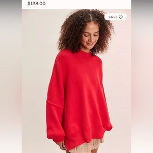 Free People Easy Street Tunic In deep Red